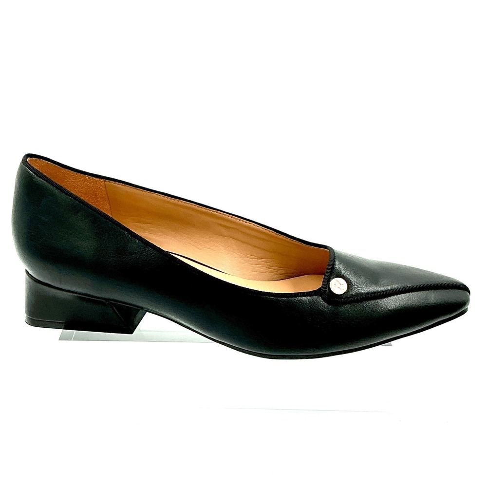 Naturalizer Size 8.5 Black Leather Pointed Toe Block Heel Pumps NEW Georgia $110